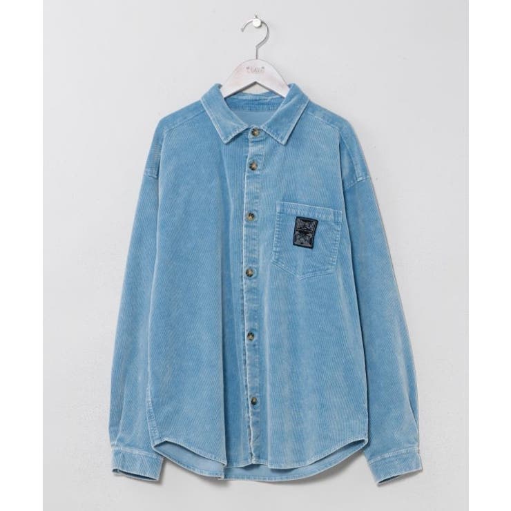 ブルー | 【カヒコ】ハハナコーデュロイメンズシャツ【SURF&Palms】 | アミナコレクション