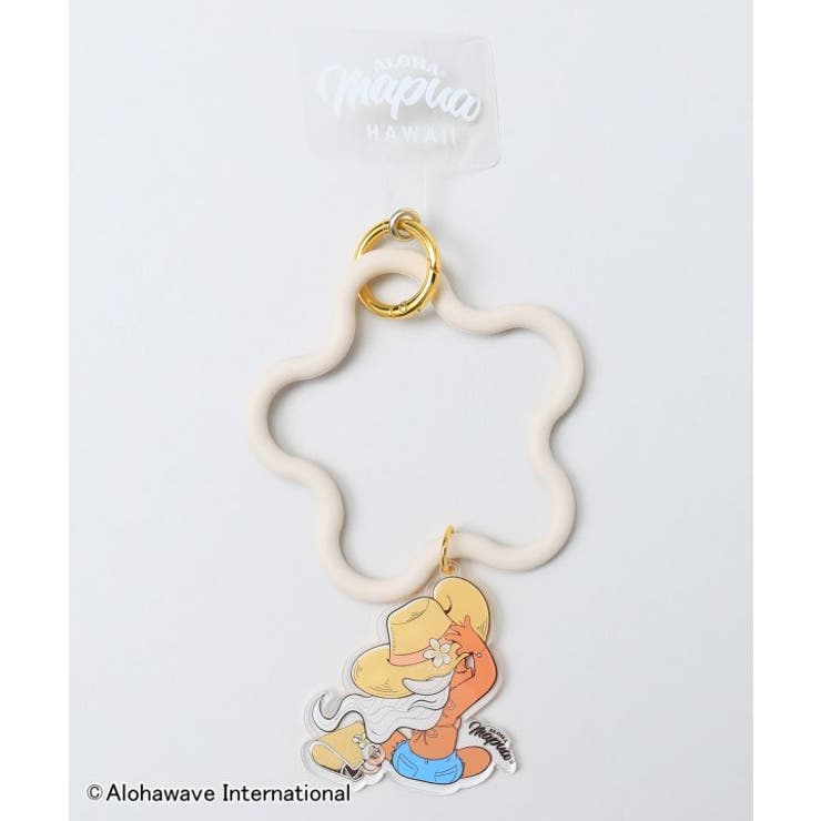 ホワイト | 【カヒコ】スマホストラップ【ALOHA MAPUA】 | アミナコレクション 