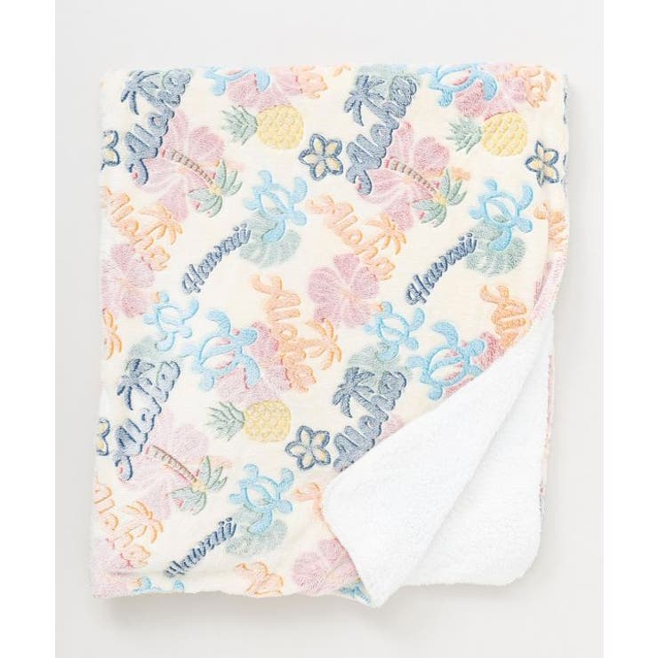 ホワイト | 【カヒコ】【裏ボア】ハウオリブランケットL | アミナコレクション 