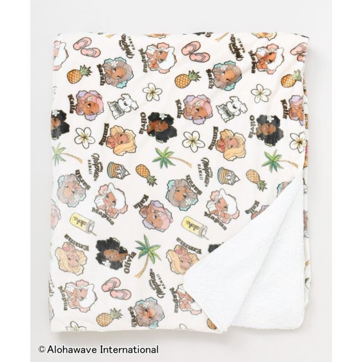 ホワイト | 【カヒコ】ハワイブランケットＬ【ALOHA MAPUA】 | アミナコレクション 