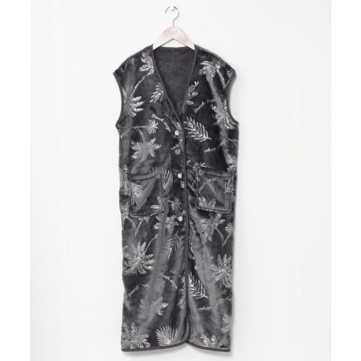 ダークグレー | 【カヒコ】ニウココルームロングベスト | アミナコレクション 