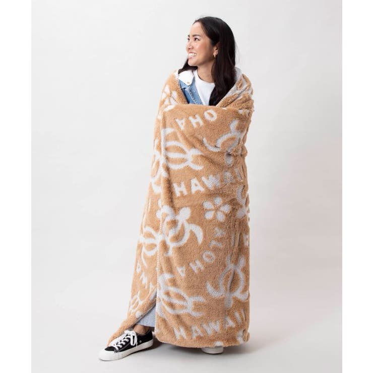 ベージュ | 【カヒコ】ルアナホヌブランケットL | アミナコレクション 