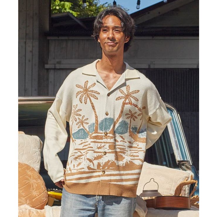 【カヒコ】メディナメンズカーデ【SURF&Palms】 | アミナコレクション | 詳細画像2 