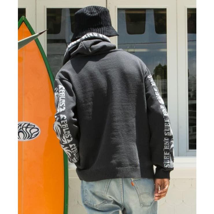 【カヒコ】トムメンズニットフードトップス【SURF&Palms】 | アミナコレクション | 詳細画像3 