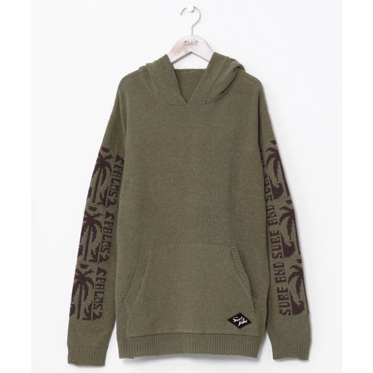 カーキ | 【カヒコ】トムメンズニットフードトップス【SURF&Palms】 | アミナコレクション
