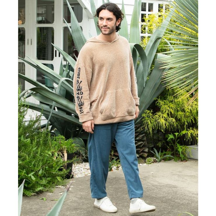 【カヒコ】ホルアメンズニットフードトップス【SURF&Palms】 | アミナコレクション | 詳細画像1 