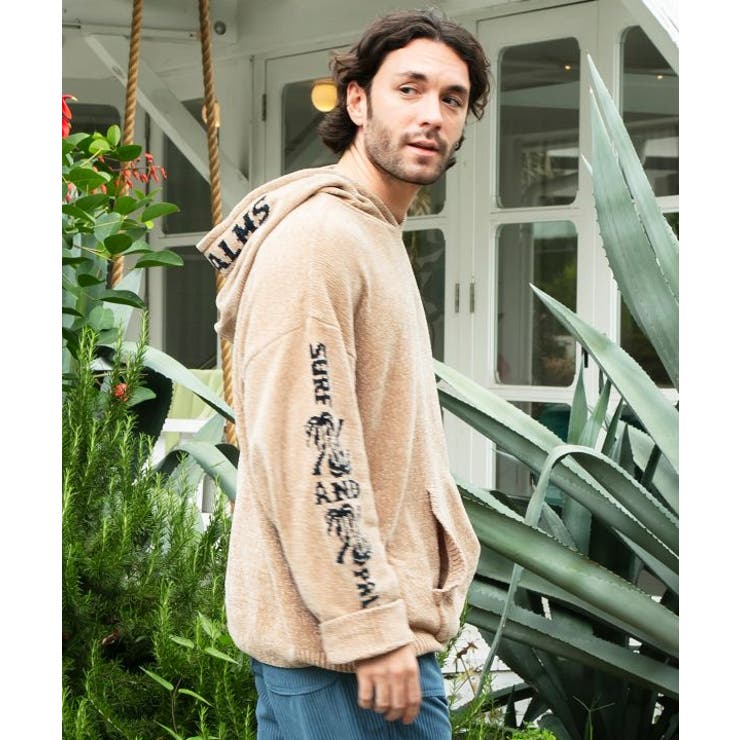 【カヒコ】ホルアメンズニットフードトップス【SURF&Palms】 | アミナコレクション | 詳細画像2 