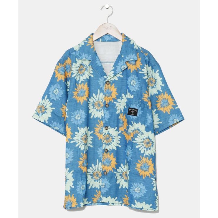 ブルー | 【カヒコ】【SURF&Palms】カリッサメンズシャツ | アミナコレクション