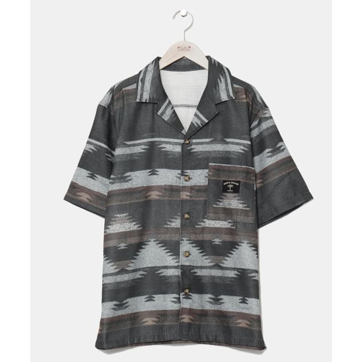 ブラック | 【カヒコ】【SURF&Palms】カリッサメンズシャツ | アミナコレクション