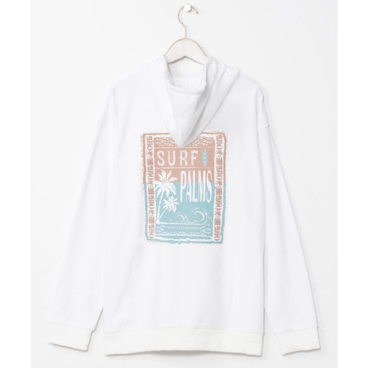 ホワイト | 【カヒコ】メアリグメンズフーディー【SURF&Palms】 | アミナコレクション