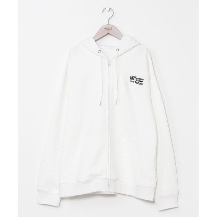 ホワイト | 【カヒコ】ジェイメンズジップアップパーカー【SURF&Palms】 | アミナコレクション 