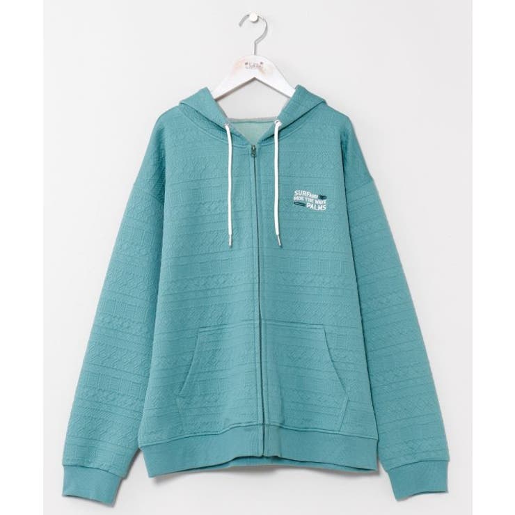 グリーン | 【カヒコ】ジェイメンズジップアップパーカー【SURF&Palms】 | アミナコレクション 
