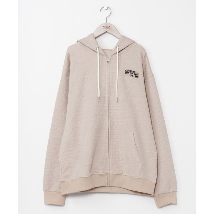 ベージュ | 【カヒコ】ジェイメンズジップアップパーカー【SURF&Palms】 | アミナコレクション 