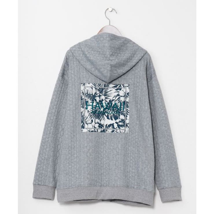 グレー | 【カヒコ】フイナハメンズジップアップパーカー | アミナコレクション 