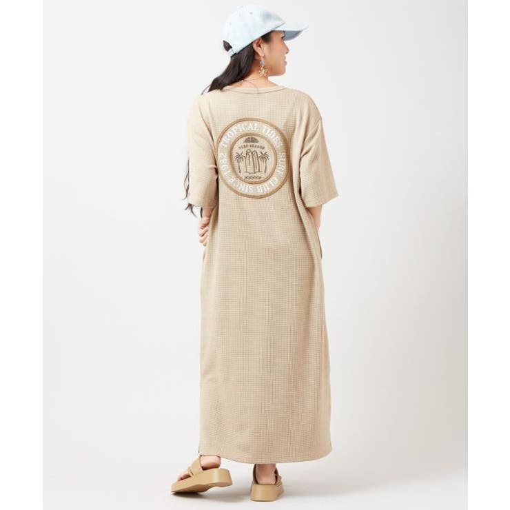 ベージュ | 【カヒコ】ハエナワンピース【SURF&Palms】 | アミナコレクション 
