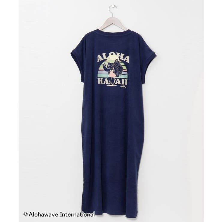 ネイビー | 【カヒコ】ウイTシャツワンピース【ALOHA MAPUA】 | アミナコレクション 