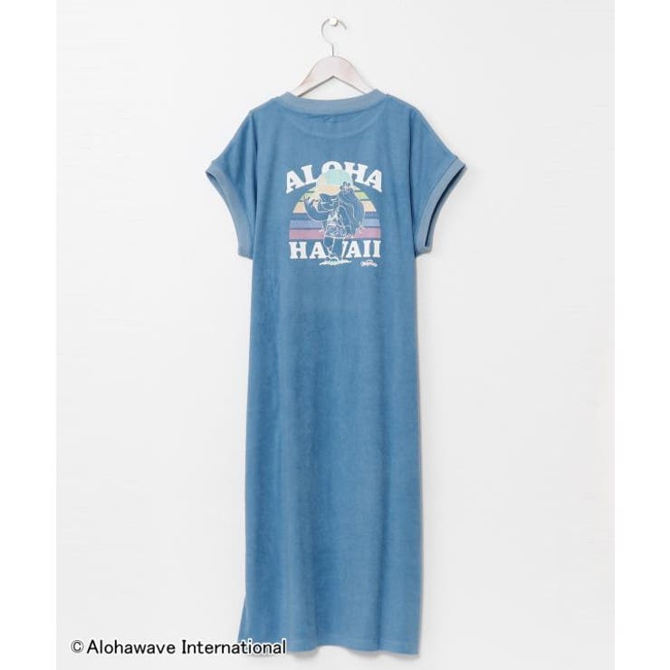 ライトブルー | 【カヒコ】ウイTシャツワンピース【ALOHA MAPUA】 | アミナコレクション 