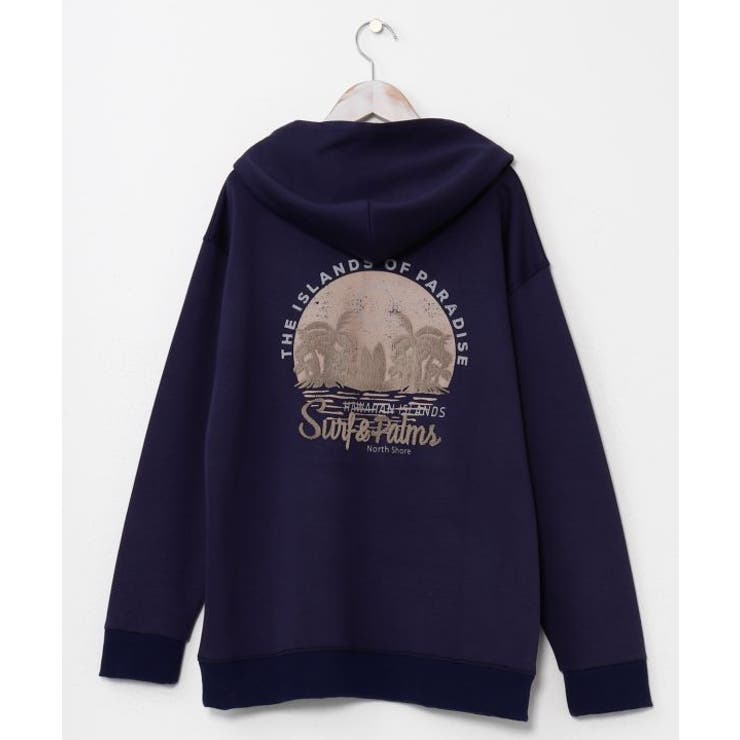 ネイビー | 【カヒコ】オレリーメンズフーディー【SURF&Palms】 | アミナコレクション 