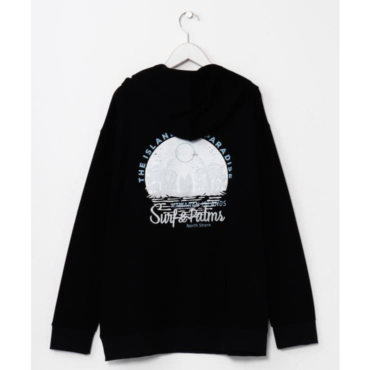 ブラック | 【カヒコ】オレリーメンズフーディー【SURF&Palms】 | アミナコレクション 