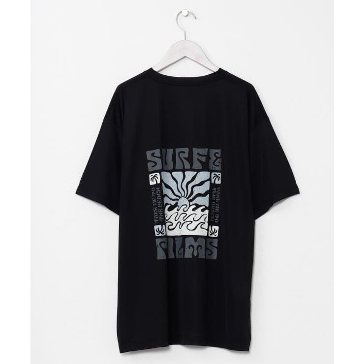 ブラック | 【カヒコ】【ＵＶカット加工】ビリーメンズTシャツ【SURF&Palms】 | アミナコレクション 
