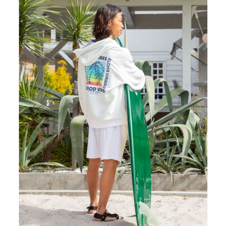 【カヒコ】カハルウメンズジップアップパーカー【SURF&Palms】 | アミナコレクション  | 詳細画像2 