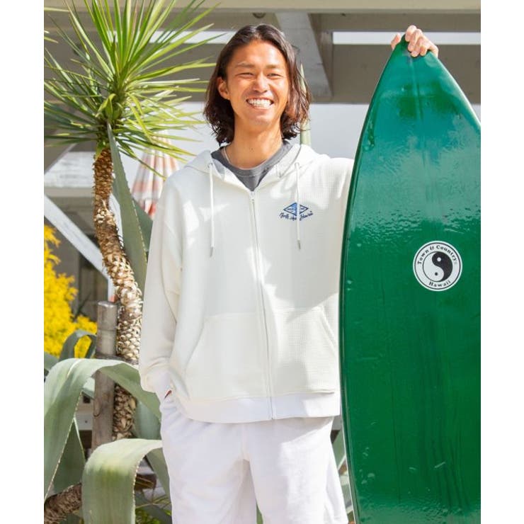 【カヒコ】カハルウメンズジップアップパーカー【SURF&Palms】 | アミナコレクション  | 詳細画像3 