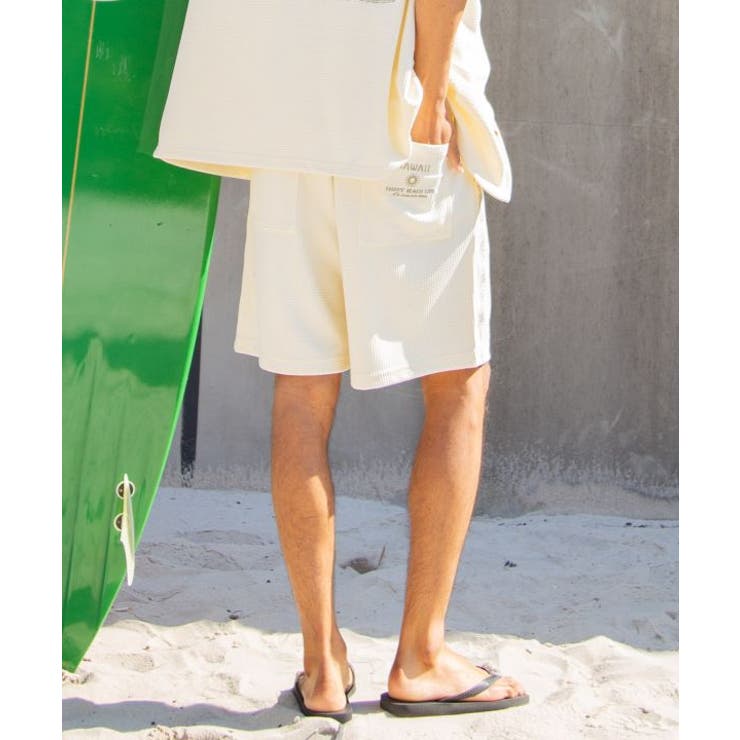 ホワイト | 【カヒコ】キカウアメンズハーフパンツ【SURF&Palms】 | アミナコレクション