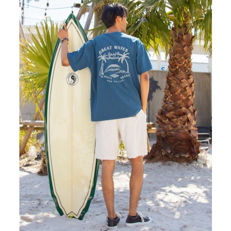 【カヒコ】【UVカット加工】マナレメンズＴシャツ【SURF&Palms】 | アミナコレクション  | 詳細画像2 