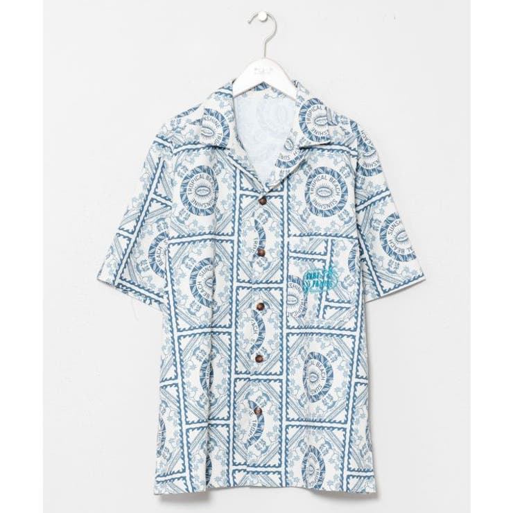 ホワイト | 【カヒコ】マークメンズシャツ【SURF&Palms】 | アミナコレクション 