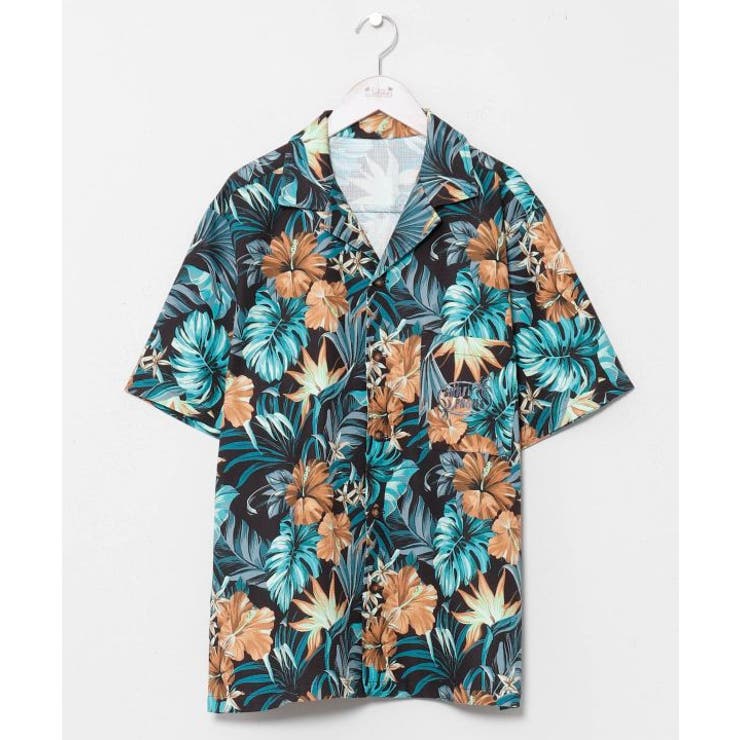 ブラックミックス | 【カヒコ】マークメンズシャツ【SURF&Palms】 | アミナコレクション 