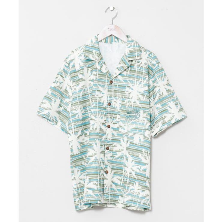 グリーン | 【カヒコ】マークメンズシャツ【SURF&Palms】 | アミナコレクション 
