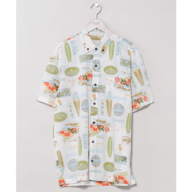 アイボリー | 【カヒコ】ハレオカネメンズシャツ | アミナコレクション 