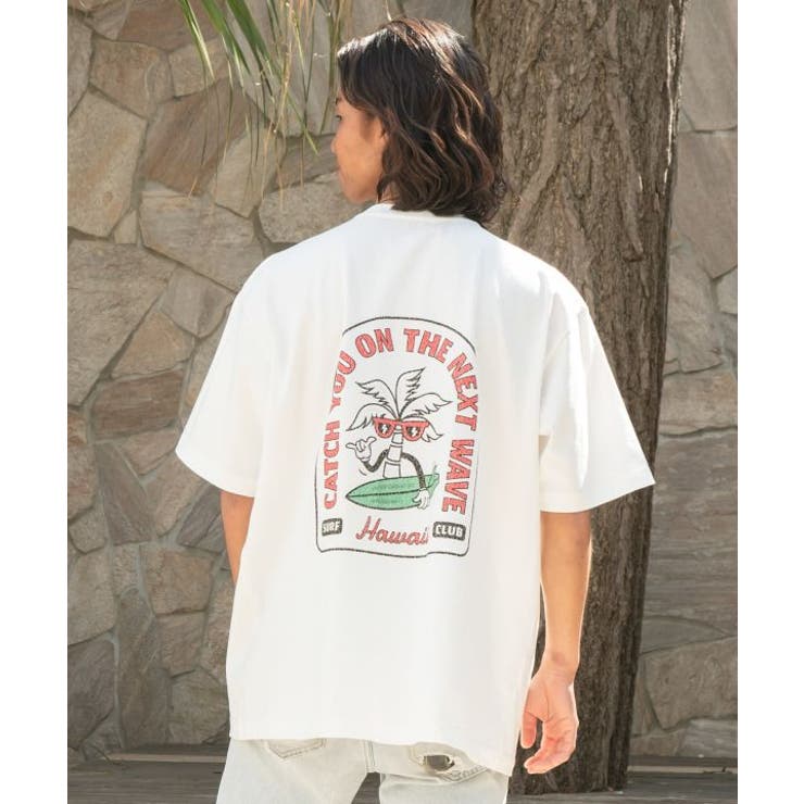 ホワイト系その他 | 【カヒコ】マニュエルメンズＴシャツ【SURF&Palms】 | アミナコレクション 
