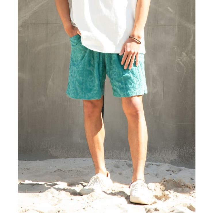 ブルー | 【カヒコ】ヒオラニメンズハーフパンツ【SURF&Palms】 | アミナコレクション 
