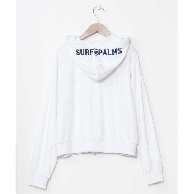 ホワイト | 【カヒコ】ジョンジップアップパーカー【SURF&Palms】 | アミナコレクション 