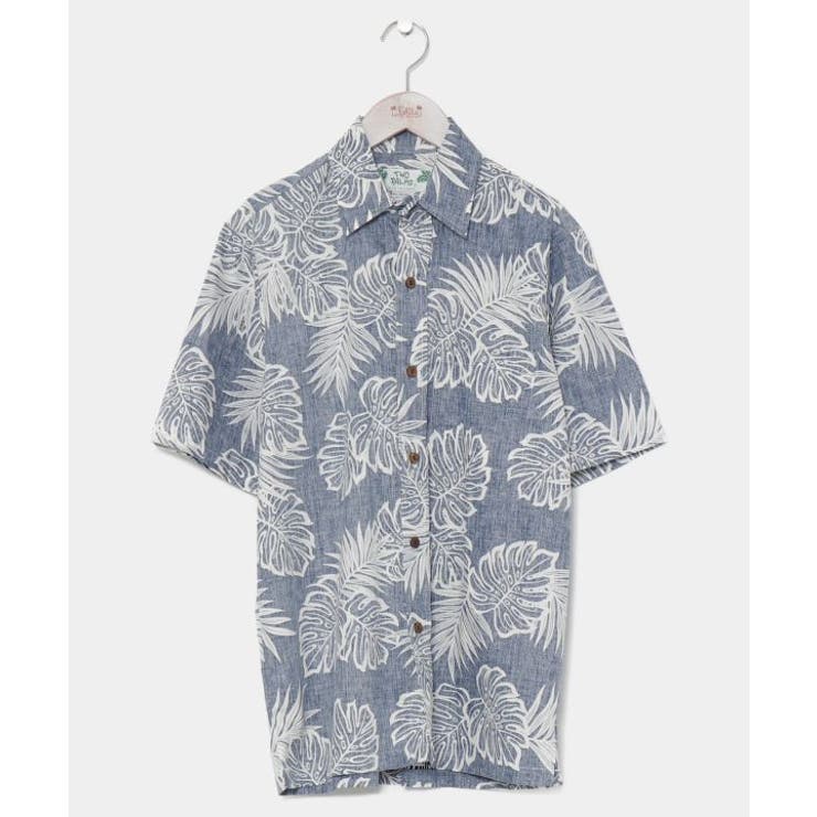 ブルー | 【カヒコ】カウアイアロハメンズシャツ【TWO PALMS】 | アミナコレクション