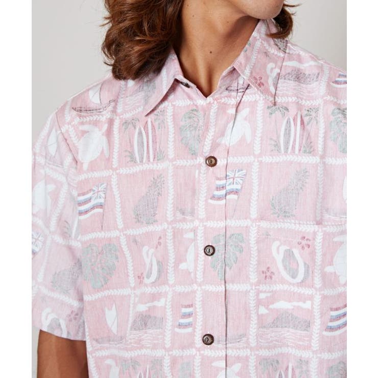 【カヒコ】フラッグアロハメンズシャツ【TWO PALMS】 | アミナコレクション | 詳細画像10 