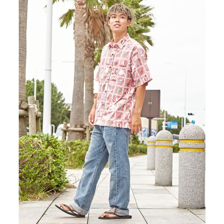 【カヒコ】フラッグアロハメンズシャツ【TWO PALMS】 | アミナコレクション | 詳細画像14 