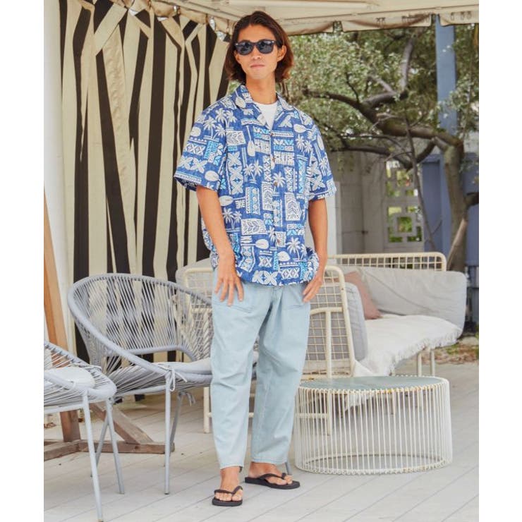 【カヒコ】トラデタパアロハメンズシャツ | アミナコレクション | 詳細画像1 