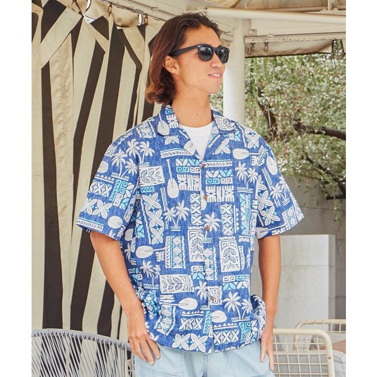 【カヒコ】トラデタパアロハメンズシャツ | アミナコレクション | 詳細画像2 