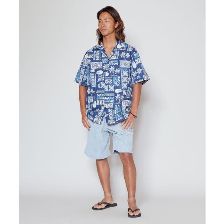 【カヒコ】トラデタパアロハメンズシャツ | アミナコレクション | 詳細画像3 