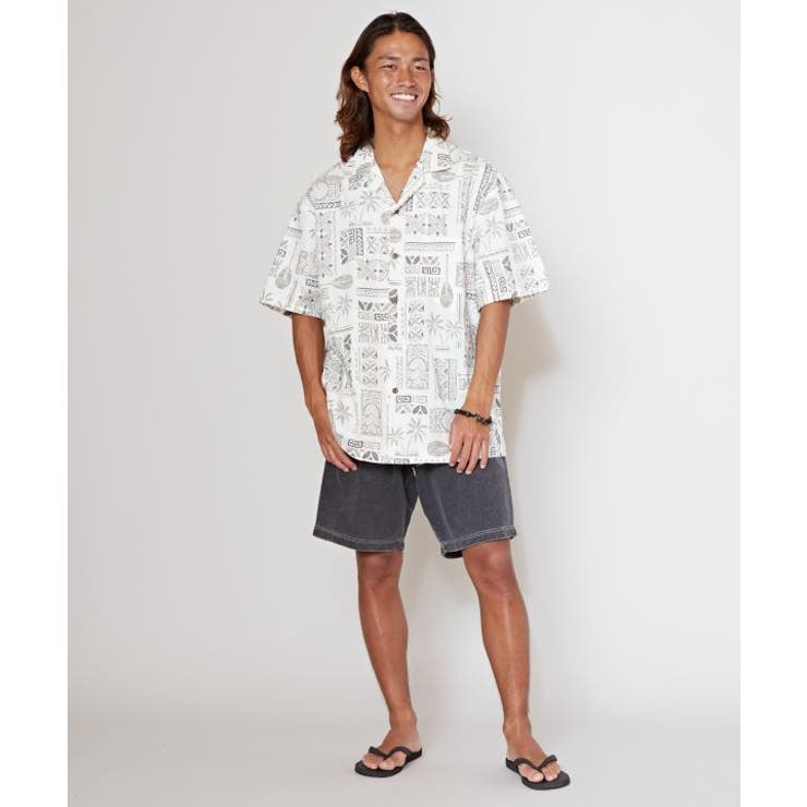 【カヒコ】トラデタパアロハメンズシャツ | アミナコレクション | 詳細画像4 