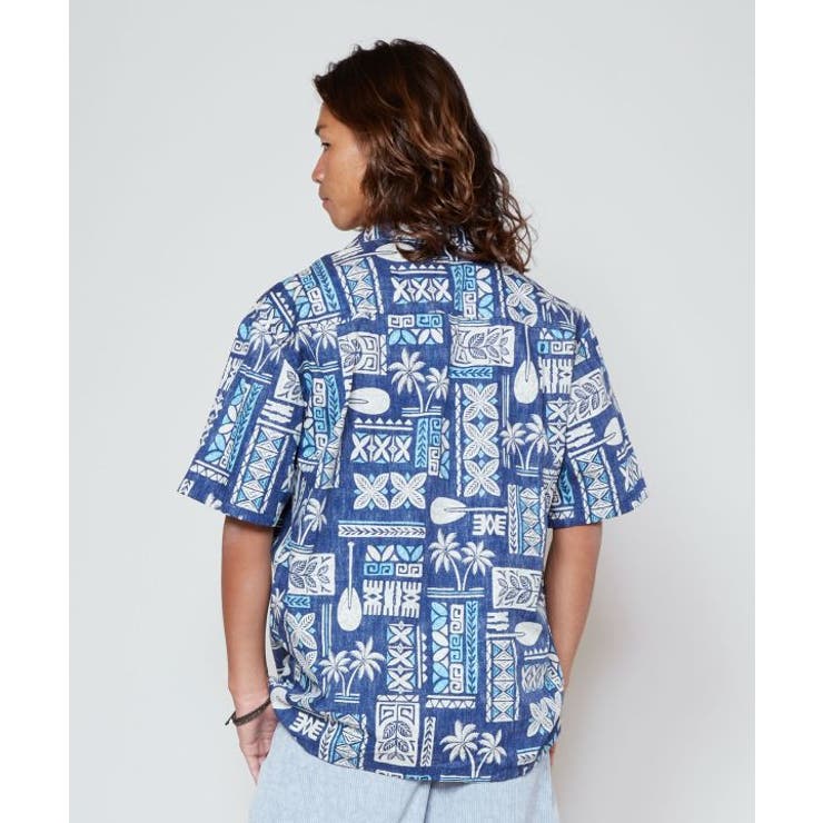 【カヒコ】トラデタパアロハメンズシャツ | アミナコレクション | 詳細画像9 