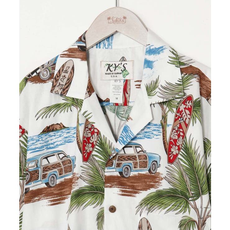 【カヒコ】ウッドボードアロハメンズシャツ | アミナコレクション  | 詳細画像16 