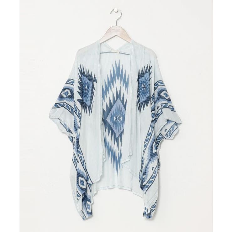 ホワイト×ブルー | 【カヒコ】【ＵＶカット加工】カヒクカーディガン | アミナコレクション 