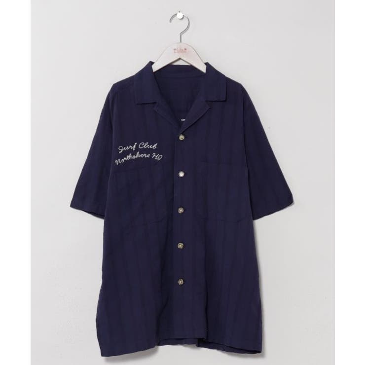 ネイビー | 【カヒコ】カホヌアメンズシャツ【SURF&Palms】 | アミナコレクション 
