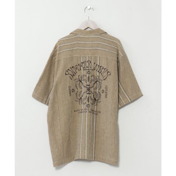 ベージュ | 【カヒコ】マヒナメンズシャツ【SURF&Palms】 | アミナコレクション