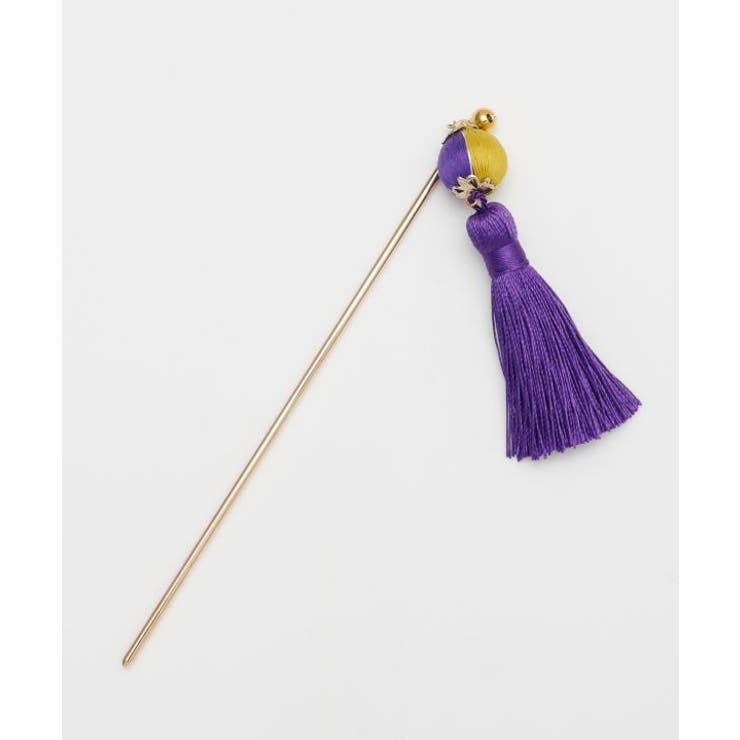 パープル | 【カヤ】彩り手鞠かんざし | アミナコレクション 