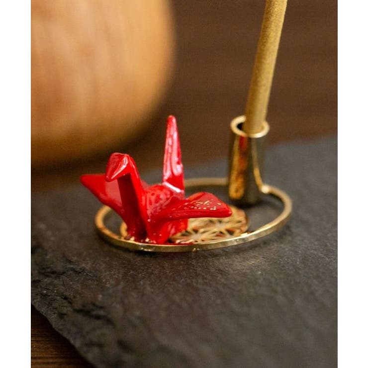 レッド | 【カヤ】折り鶴お香立て | アミナコレクション 