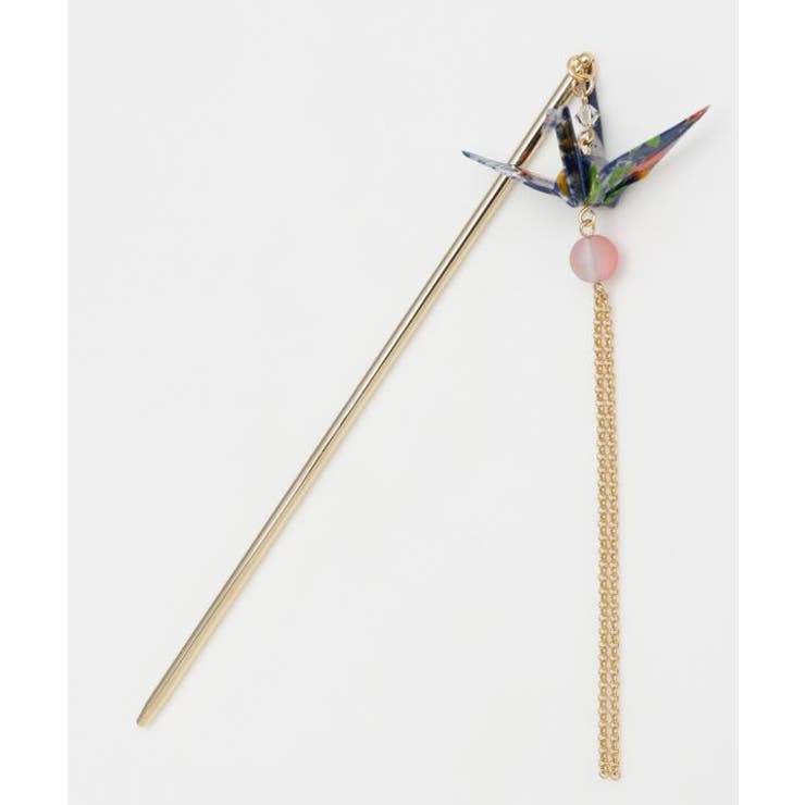 ネイビー | 【カヤ】折り鶴揺れかんざし | アミナコレクション 